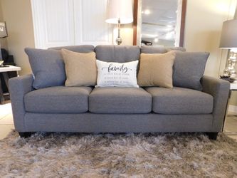 sofa with accent pillow - New