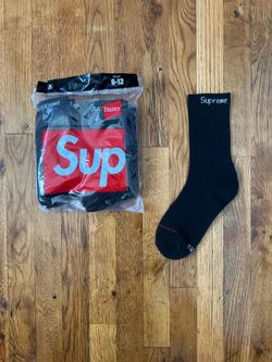 Black supreme socks 4 pairs
