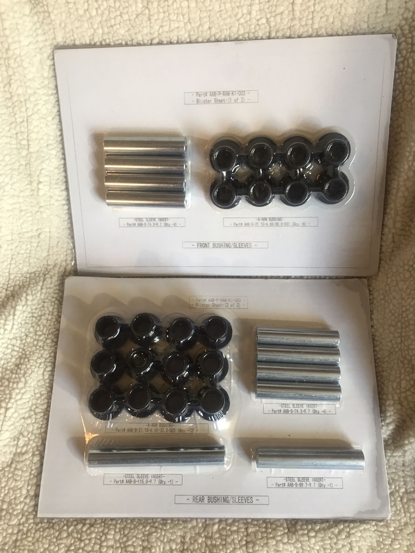 SuperATV AAB-P-RAN-K1-003 Arm Bushing Kit for Polaris