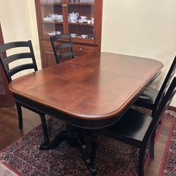 black dining table and chairs 