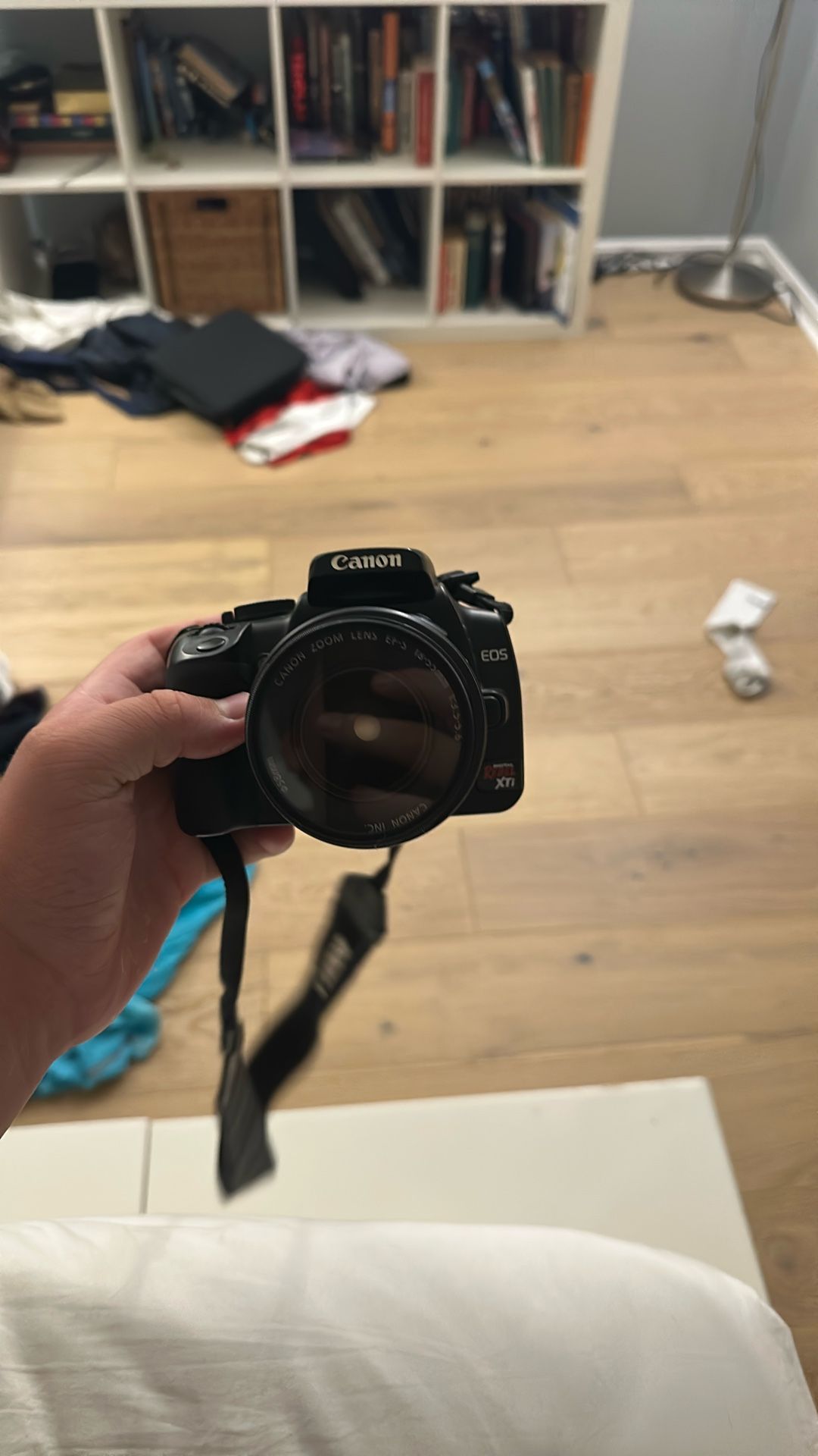 Canon EOS Rebel T1I with the kit lens case and batteries