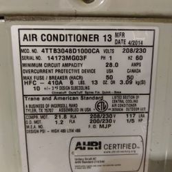 Trane 4 Ton Heat Pump air Conditioner 