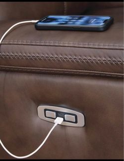 Power Recliner Sofa with USB Charging Ports