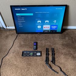 TV 32 inch comes with Remote and TV mount