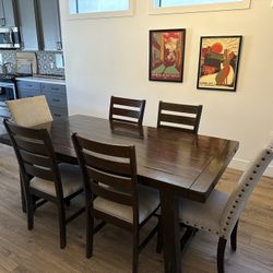 Pottery Barn Table, Way Fair Chairs