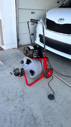 Drain cleaner auger machine auto feed sewer
