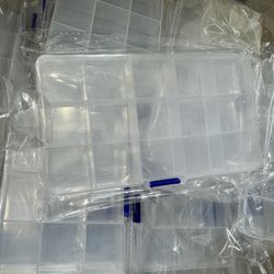 15 Grid Plastic Jewelry Organizer Box, Clear Jewelry Storage Boxes, Beads Storage Container for Art and Crafts, Fishing 