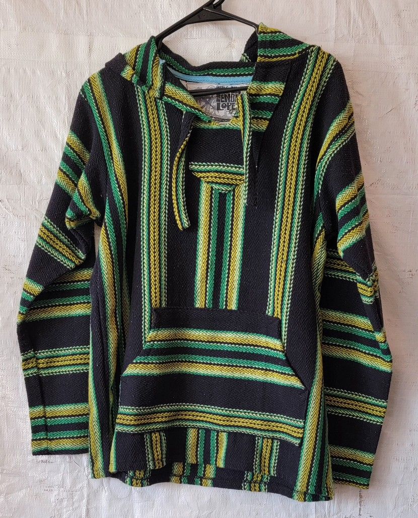 Original Senor Lopez Mexico Baja Pullover Poncho Hoodie