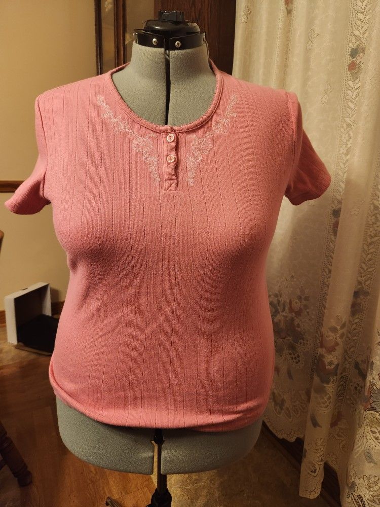 Pink Button Up Blouse