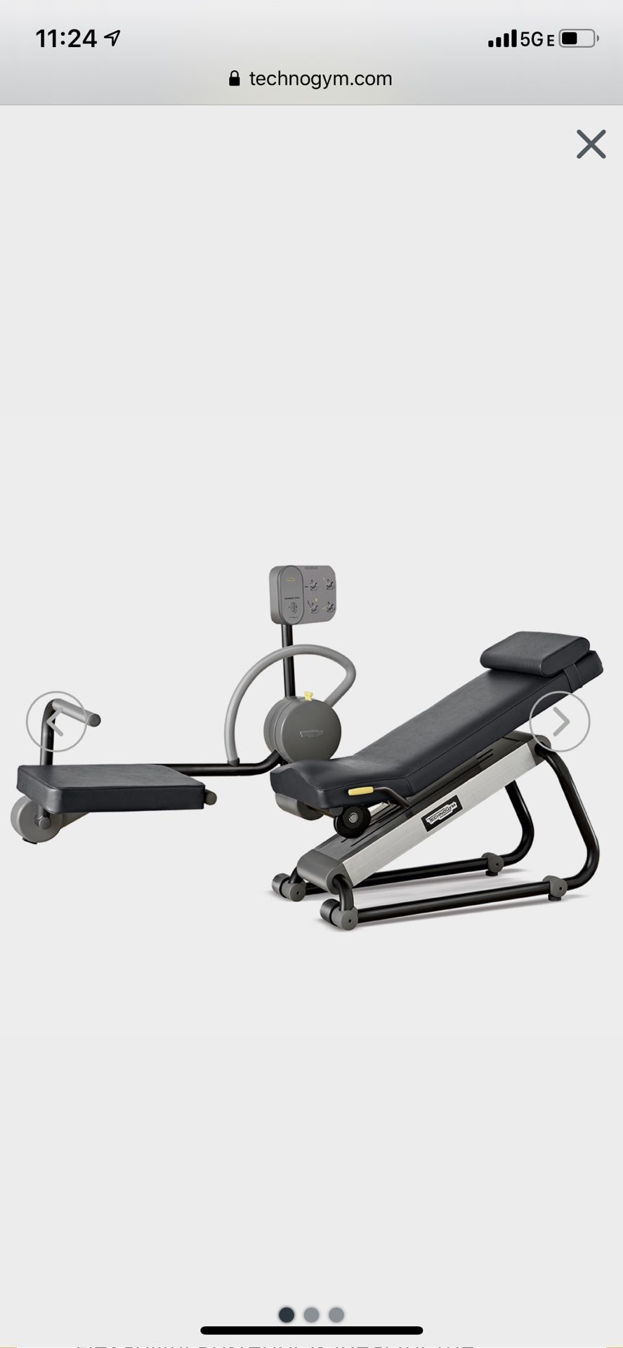 Technogym posterior stretch machine