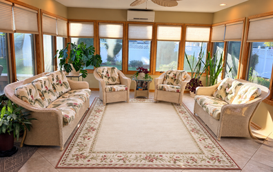 House of Rattan 4-Piece Wicker Seating Set – Custom Cushions
