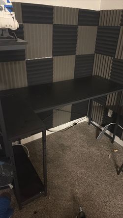 Black Metal Frame Computer Desk