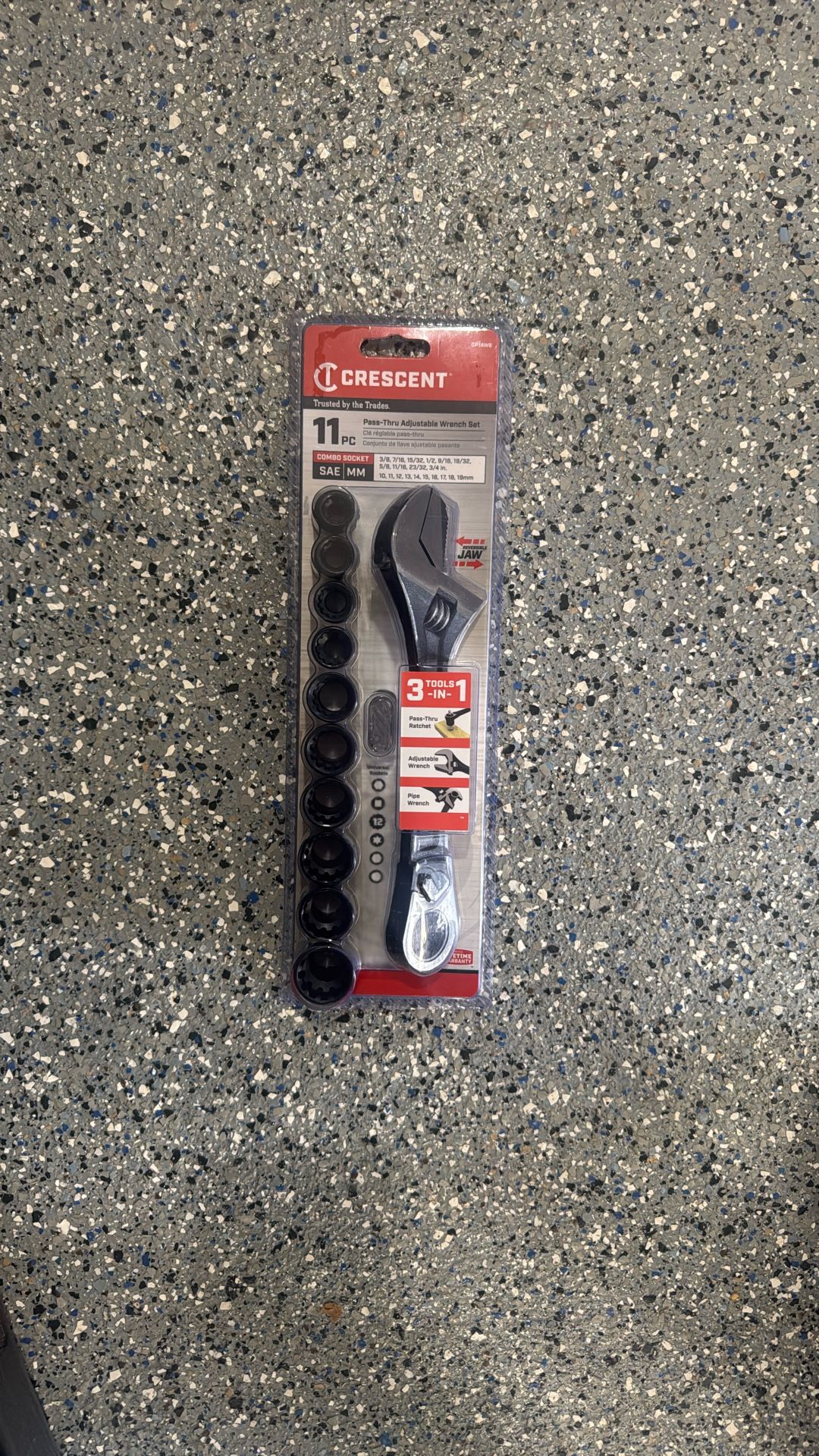 Pas-Thru Adjustable Wrench Set