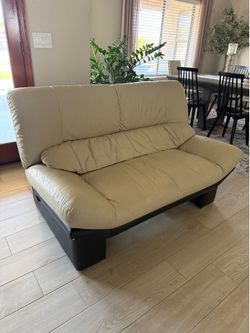 Leather loveseat