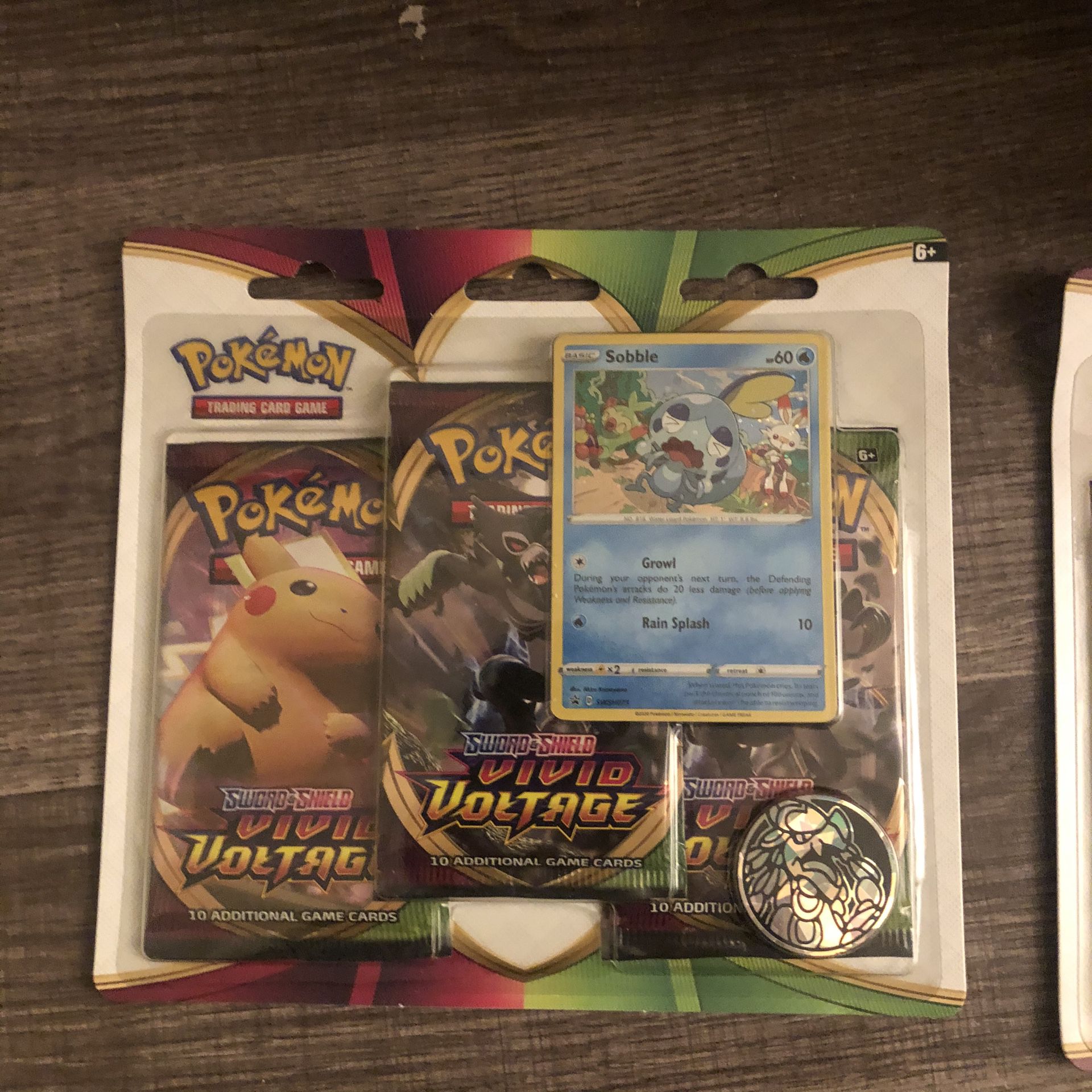 Pokémon vivid voltage 3 pack blister pack promo card