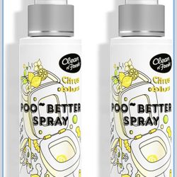 Clean-n-Fresh Toilet Spray, 6.8 Fl.oz Poo Spray | Up to 400+ Uses, 100% Natural Plant Essential Oil Citrus Scent, Bathroom Deodorizer