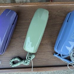 Vintage Wall / handheld Contour Phone TELEPHONE - PURPLE! Avocado Green! & Baby BLUE