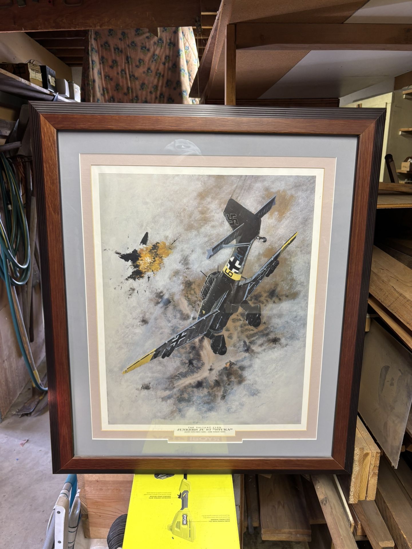 T. Weddel Framed and Matted Print - Junkers JU 87 “Stuka”