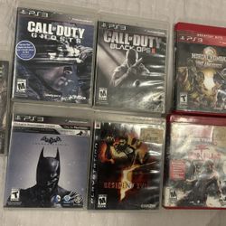 PS3 Game Bundle - 8 Games (Call of Duty, Red Dead, Batman)