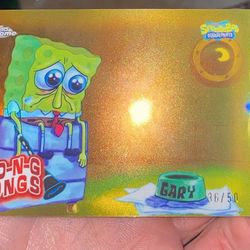 Spongebob gold #35 / 50 Topps Chrome Card Raw