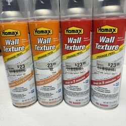 (4) New Homax Wall Texture Orange Peel 20oz. $15 Takes All. Must Pickup