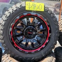 WELD Wheels with 33x12.50R20LT Trail Blade M/T Tires