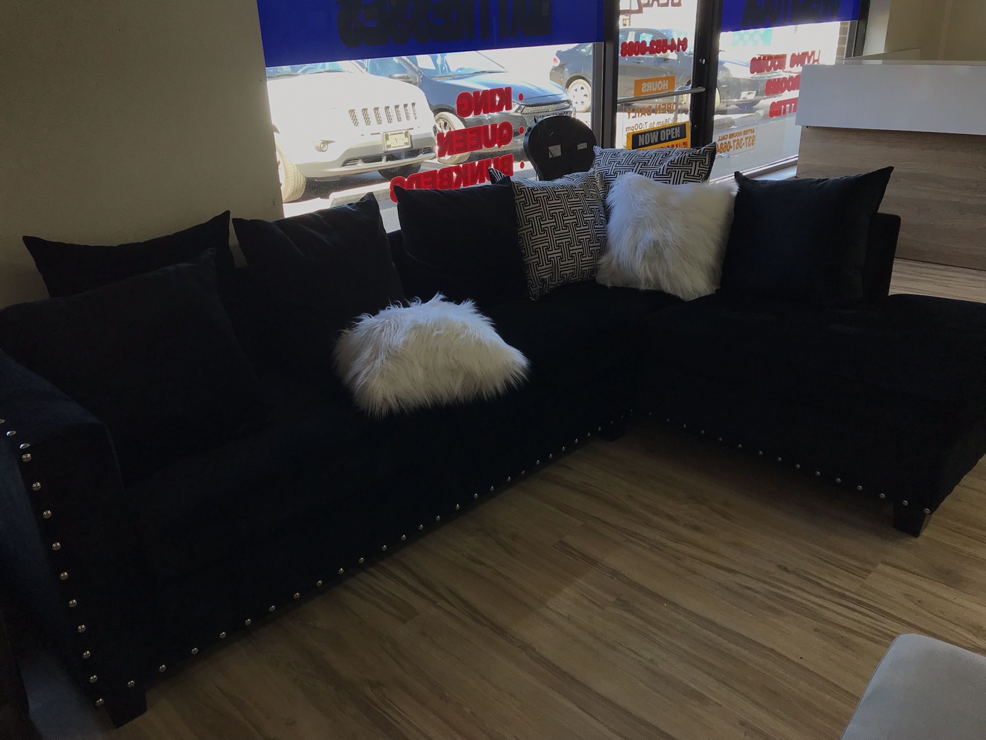 Modern Style Black Sectional