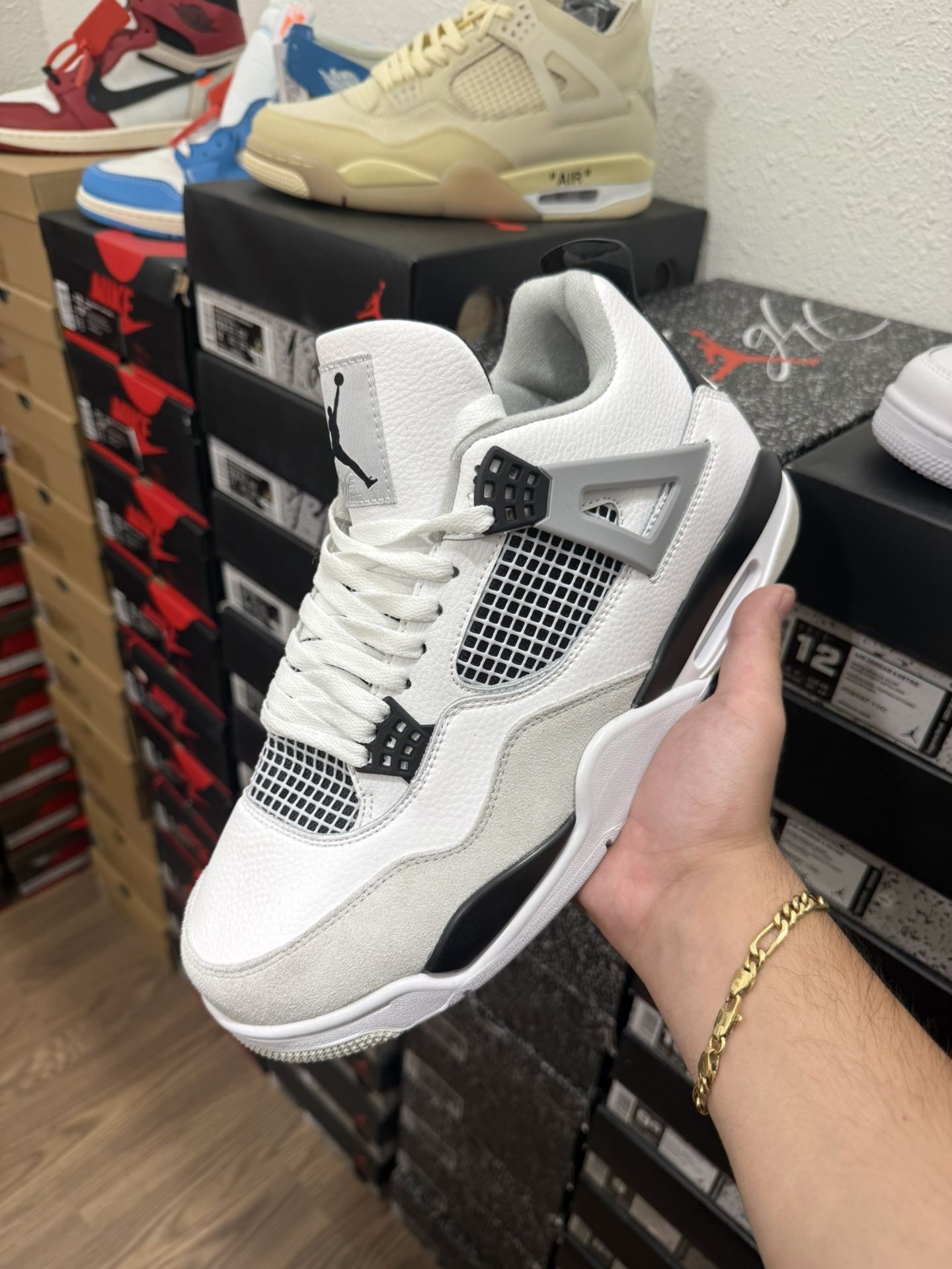 Aj4 Nike Air Jordan 4 Retro Military Black Size 7,7.5,8,8.5,9,9.5,10,10.5,11,12