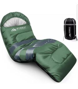 IFORREST 86.6in x 33" XL Sleeping Bag Adult Teens All Seasons Inflatable Pillow 