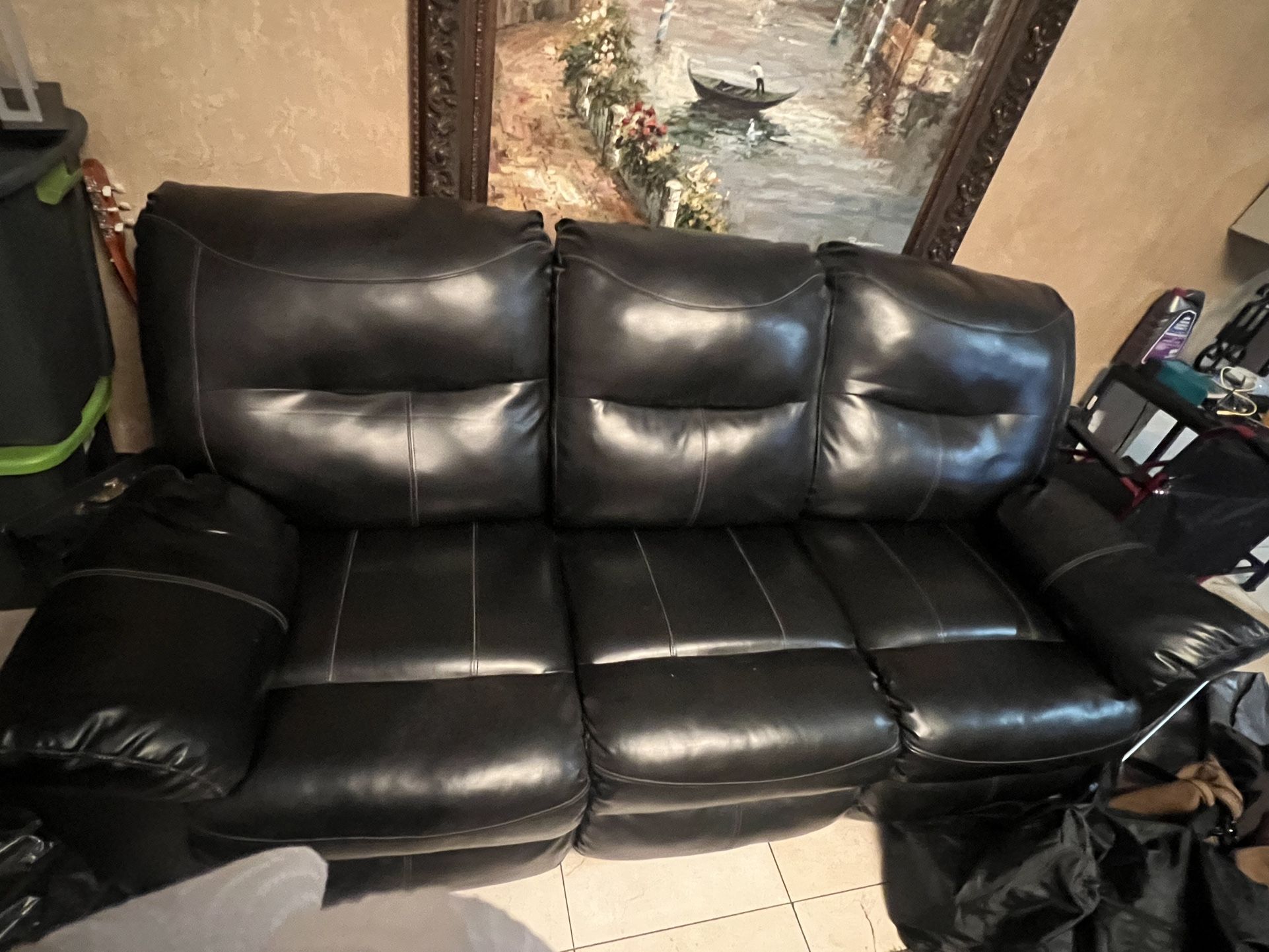 Leather Reclining Couch