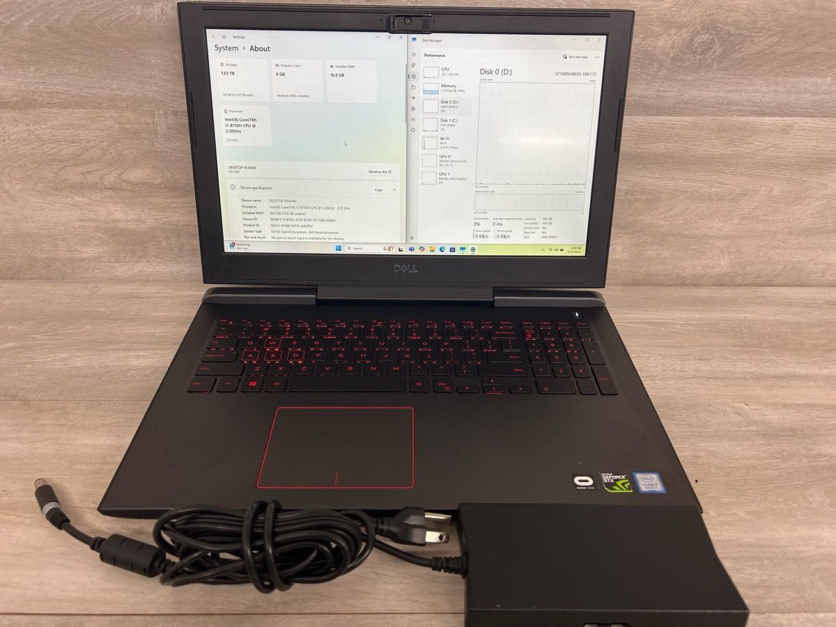 Dell G5 5587 Gaming Laptop I7-8750H @2.20GHZ 16GB RAM (PO1020494)