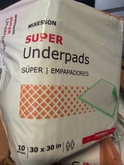 McKesson SUPER Underpads 30” x 30” – 300 Disposable Bed Pads – NEW