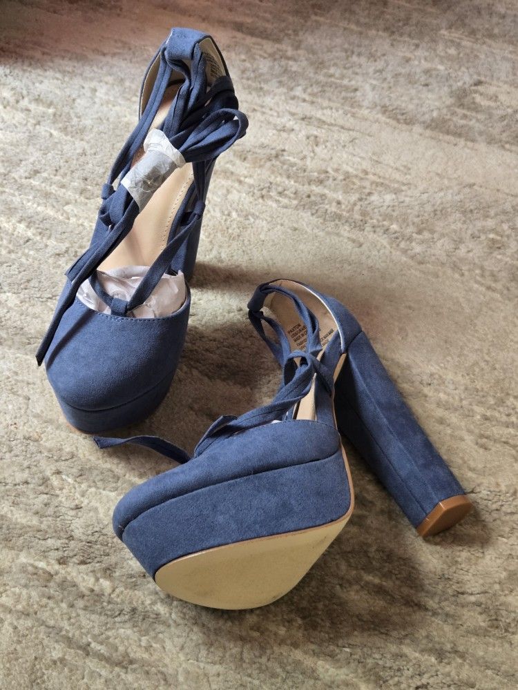 Powder Blue Heels Size 6