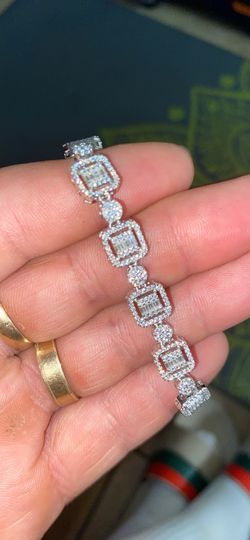 Silver Diamond Braclet