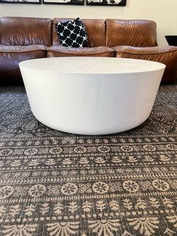 Crate and Barrel concrete coffee table
