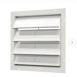 Master Flow
19.25 in. x 19.25 in. Square White Aluminum Automatic Shutter Gable Louver Vent