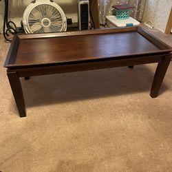 Solid Wood Coffee Table With Two End Tables