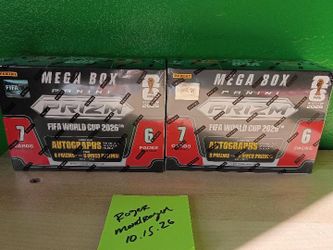 2026 Panini Fifa World Cup Prizm Mega Box Lot x2