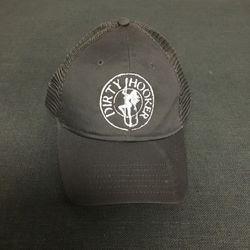 Dirty Hooker Premium Trucker Hat Charcoal Stitched One Size Fits All