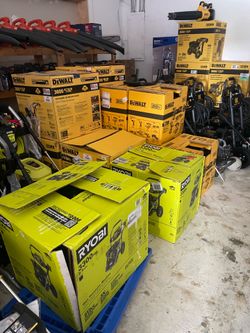 All new washers dewalt ,Honda Simpson Ryobi all new !!
