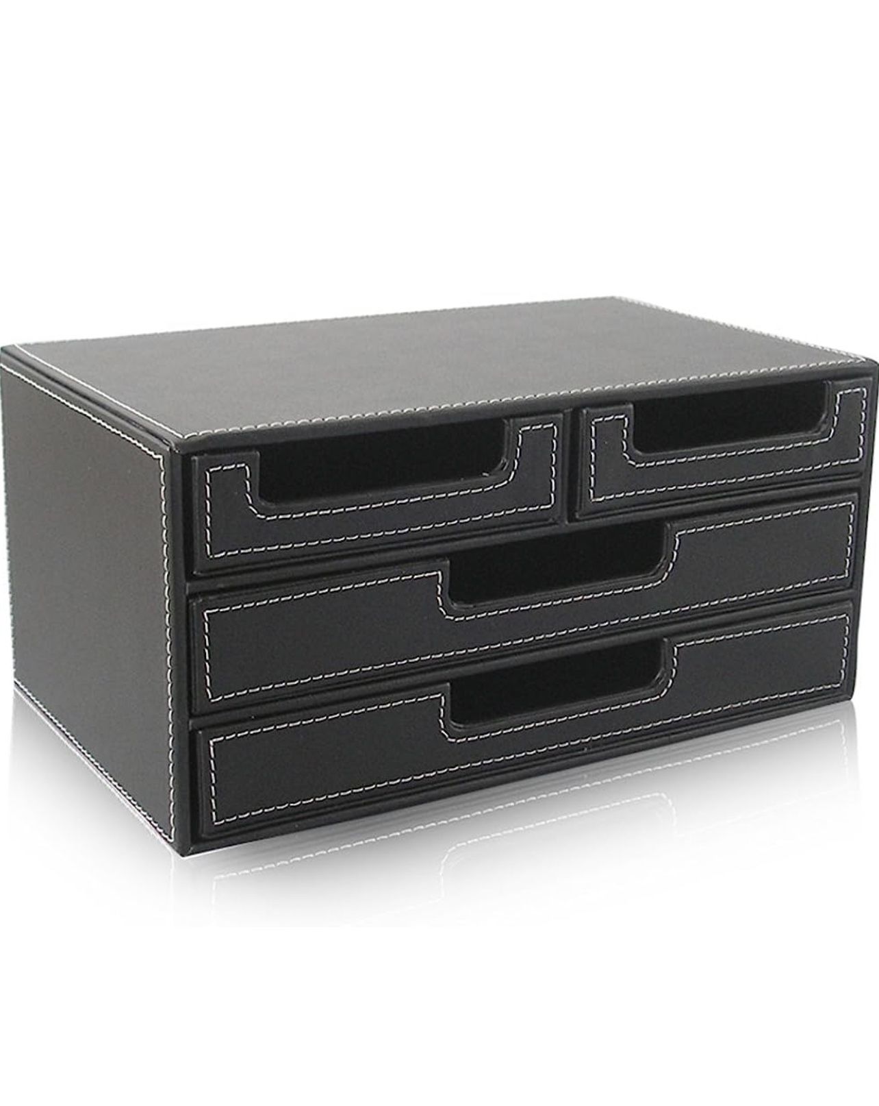 KINGFOM Pu Leather Desktop Organizer