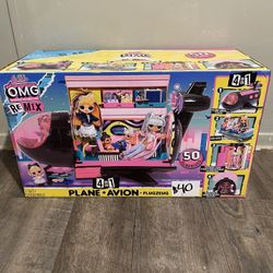 LOL Surprise OMG Remix 4-in-1 Plane Playset 50 Surprises Music Studio & More New