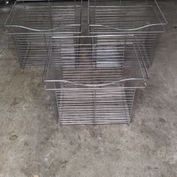 Heavy Duty Metal Storage Baskets, Bins for Kitchen, Work Shop, Garage Storage 