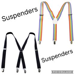 (2) Adjustable Suspenders