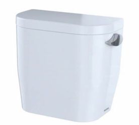 TOTO ST243ER#01 Entrada Commercial Tank and Cover with Right Hand Trip Lever, Cotton White - New!