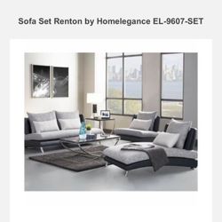 Homelegance Renton Chaise and Chair