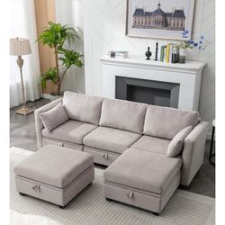 New In Box 📦 Sectional Couch With Storage Underneath Brand New Free Local Drop Off‼️