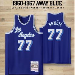 LUKA DONCIC THROWBACK LAKERS JERSEY $100