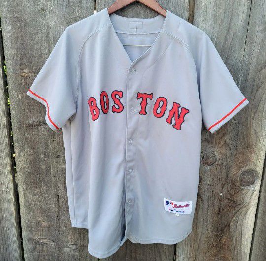 Majestic MLB Boston Red Sox Baseball Authentic Stitched Road Away Jersey XL