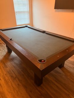Pool Table with Green Felt